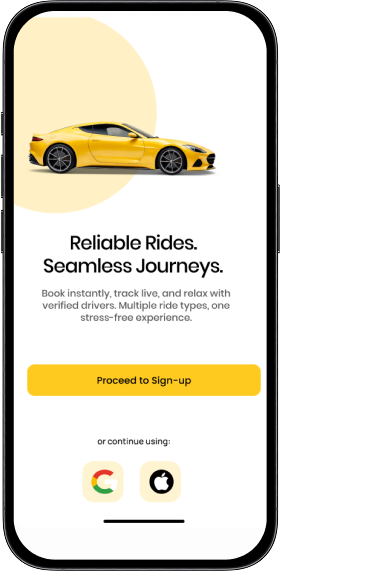 TRUST Ride App on a phone
